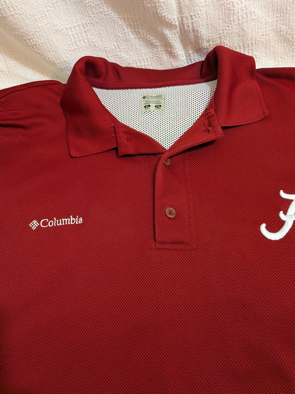 Columbia Men's Alabama Crimson Tide Red Polo